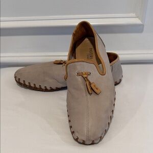Pavers England Men’s Loafers Size EUR 45 (US 11-11.5) Beige Leather Tassel